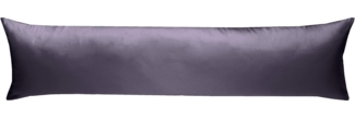 Mako-Satin Seitenschläferkissen Bezug uni / einfarbig lila 40x145 cm von Bettwaesche-mit-Stil