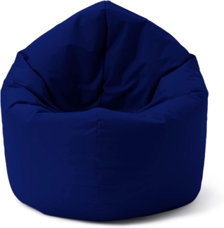 Lumaland Indoor / Outdoor Sitzsack, 2-in-1-Sitzsack, Polyester, 120 x 80 x 75 cm, 300 Liter, Dunkelblau