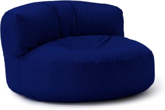 Lumaland runde Outdoor Sitzsack-Lounge, Polyester, Dunkelblau, 90 x 50 cm, 320 l