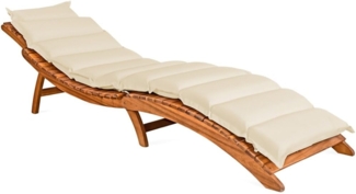 Deuba 'Detex' Polsterauflage wasserabweisend, Polyester creme, 183 x 56 x 7 cm