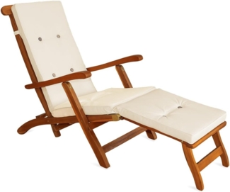 Detex Auflagekissen wasserabweisend, Polyester beige, 174 x 43 x 5 cm