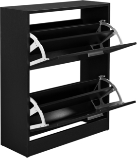 [en. casa] Schuhkipper Schwarz, 81 x 24 x 63 cm