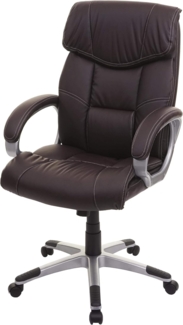 Mendler 'HWC-A71' Chefsessel, Stoff / Textil Wildleder-Optik coffeebraun, max. 120 kg, FSC®