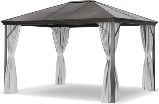 Leco Profi-Pavillon, Aluminium / Stahl grau / lichtgrau, 300x365 cm