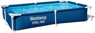 Bestway 'Steel Pro' Frame Pool, ohne Filterpumpe, Stahl / Kunststoff blau, 150 x 221 x 43 cm