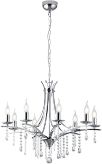 Kronleuchter, chrom, 8-Flammig, D 68,5 cm