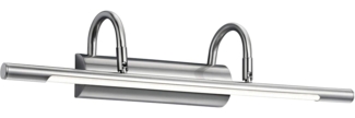 Moderne 8 Watt LED Wandleuchte in Nickel matt