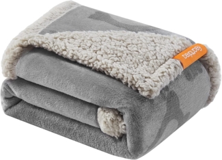 Feandrea Haustierdecke, wasserdicht, Sherpa Fleece, Grau, M (101x73 cm)
