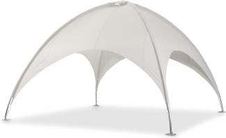 Leco Kuppelzelt / Pavillon mit vollverzinktem Stahlrohrgestell, lichtgrau, 5 x 5 m