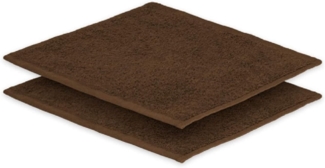 Exklusiv Heimtextil 2x Seiftuch Frottier 500 g/m² 30 x30 cm Schokobraun