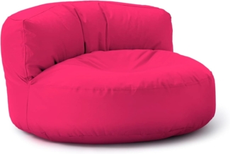 Lumaland runde Outdoor Sitzsack-Lounge, Polyester, Pink, 90x50 cm, 320 l