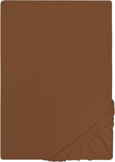 Castell Jersey-Stretch-Spannbetttuch 0077113, chocolate, 1x 140x200 cm - 160x200 cm