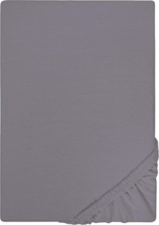 Castell Jersey-Stretch-Spannbetttuch, Silbergrau, 1x 180x200 cm - 200x200 cm, 180x200 cm