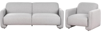 4-Sitzer Sofa Set Stoff Grau SALAND