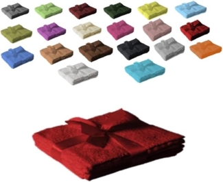 Seiftuch 4er Set 30 x 30 cm Rot
