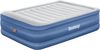 TriTech™ Doppelluftbett mit integrierter Elektropumpe, Blau/Grau, 203 x 152 x 61 cm