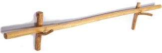 CREEDWOOD Wandgarderobe GARDINENSTANGE VARA, Holz 170cm Deko Ast Aufhänger Wandhalter Stange
