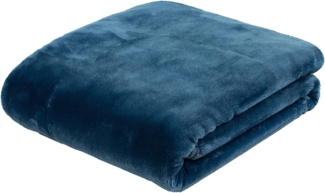 Gözze 'Premium Cashmere' Kuscheldecke, Polyester blau, 180x220 cm