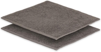 2x Seiftuch Frottier 500 g/m² 30x30 cm Anthrazit