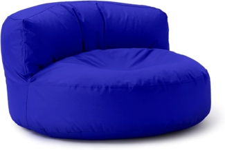 Lumaland runde Outdoor Sitzsack-Lounge, Polyester, Royalblau, 90 x 50 cm, 320 l