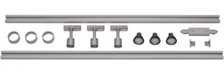 SLV No. 143194 1-Phasen Hochvolt-Set 3-flammig silbergrau 3 x PURI und LED Leuchtmittel