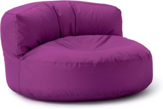 Lumaland runde Outdoor Sitzsack-Lounge, Polyester, Lila, 90 x 50 cm, 320 l
