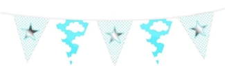 Ootje Kadootje Wimpelkette Stern / Herz Babyboy Blau