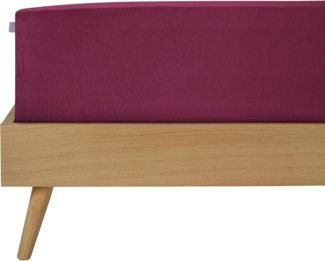 Schiesser 'Flexi' Spannbettlaken mit Gummizug, Jersey / Elasthan, Beere, 100x200 cm