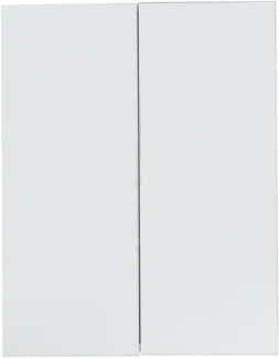 trendteam smart living Badezimmer Spiegelschrank Skin, 60 x 67 x 18 cm Front Spiegelglas, Korpus Weiß Melamin mit viel Stauraum, 60 x 67 x 18 cm (BxHxT)