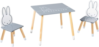 Roba 'Miffy' Kindersitzgruppe, 3-tlg., MDF grau / weiß