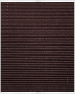 Lichtblick Sonnenschutzsysteme GmbH Plissee Nizza 50 cm x 130 cm (BxL) Braun Tageslicht; einfache Installation mit Klemmträgern; verspannt