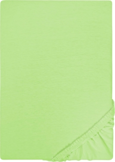 Biberna Jersey-Spannbetttuch, 100 % Baumwolle, Hellgrün, 1x 90x190 cm - 100x200 cm