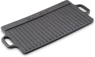 ECHTWERK Grillplatte Big, Grillpfanne aus Gusseisen, Emaille-Beschichtung, 50,5x23 cm