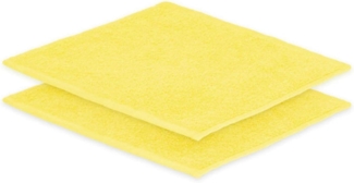 Exklusiv Heimtextil 2x Seiftuch Frottier 500 g/m² 30 x 30 cm Gelb
