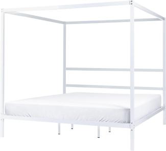 Bett mit Lattenrost LESTARDS 180 x 200 cm Metall Weiß