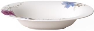 Suppenteller oval 24x21 cm Mariefleur Gris Basic Villeroy und Boch Suppenteller - Mikrowelle geeignet, Spülmaschinenfest