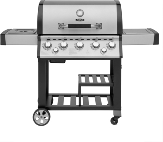 Justus 'Mars' Gasgrill, 5+2 Brenner, Backburner, Edelstahl silber / schwarz, 158 x 62 x 122 cm