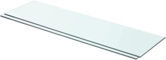 vidaXL Regalböden 2 Stk. Glas Transparent 70x20 cm 3051569