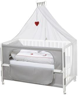 roba Roombed 'Adam & Eule' - 60 x 120 cm - Baby- & Beistellbett zum Elternbett - Inkl. Textilausstattung
