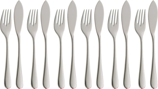 WMF Merit Fischbesteck-Set, 12-teilig, Cromargan protect® 3201112836