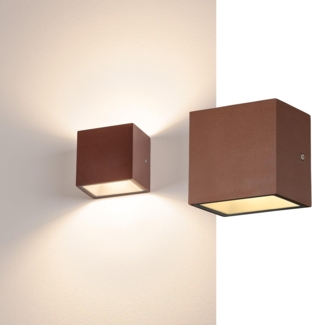 SLV No. 1002034 SITRA CUBE WL LED Outdoor Wandaufbauleuchte rost IP44 3000K 10W