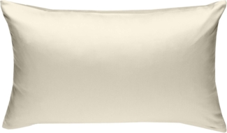 Bettwaesche-mit-Stil Mako-Satin, Baumwollsatin, Kissenbezug einzeln, uni / einfarbig natur, 60x80 cm