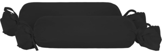 biberna Feinjersey-Kopfkissenbezug 0077144, schwarz, 2x 15x40cm