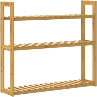 Casaria Hängeregal mit 3 Ablagen, Bambus natur, 60 x 15 x 54 cm