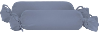 biberna Feinjersey-Kopfkissenbezug, blau, 15x40 cm