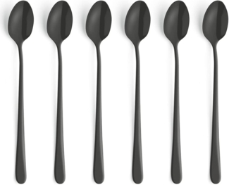 Amefa AUSTIN Longdrink-/Latte Macchiato Löffel Set 6-teilig PVD schwarz mattiert