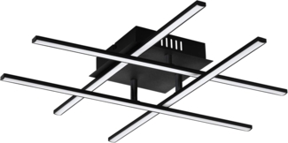 Eglo 99316 LED Deckenleuchte LASANA 3 schwarz L:50 B:50 H:9,5cm 3000K