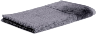 möve Handtuch Bamboo Luxe mit Veloursbordüre Grau 30x50
