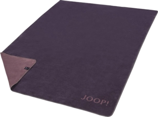 JOOP! 'Uni-Doubleface' Wohndecke, Baumwollmischgewebe, violett / mauve, 150 x 200 cm