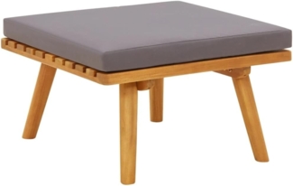 vidaXL Garten-Fußhocker mit Auflage 60×60×29 cm Akazie Massivholz 46674